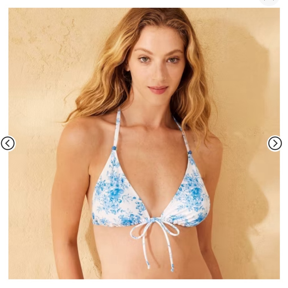 Women's Bow Front Triangle Bikini Top - Wild Fable
